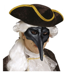 Venetian mask with nose black