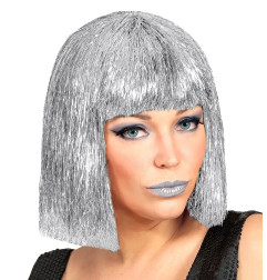 Silver glitzy Vegas wig