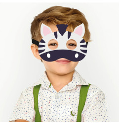 Zebra mask felt