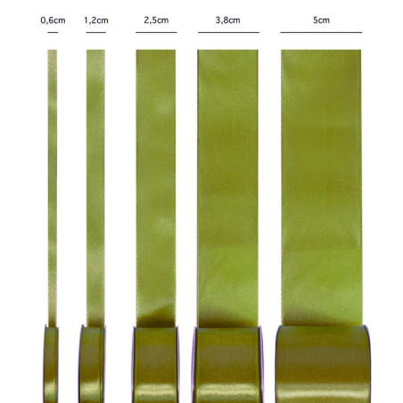 Satin ribbon green 38mm, 23m