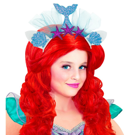 Mermaid tiara, blue