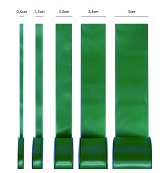 Satin ribbon dark green 25mm, 23m