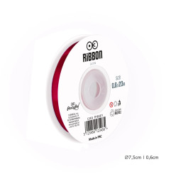 Satin ribbon Burgundy red 6mm, 23m