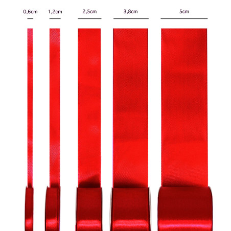Satin ribbon red 50mm, 23m
