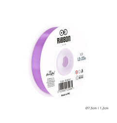 Satin ribbon lilac 12mm, 23m