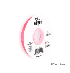 Satin ribbon pink 6mm, 23m