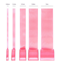 Satin ribbon pink 38mm, 23m