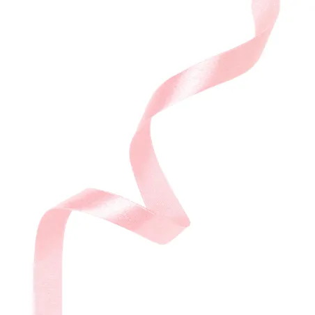 Satin ribbon light pink 6mm, 23m