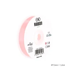 Satīna lente gaiši rozā 12mm, 23m