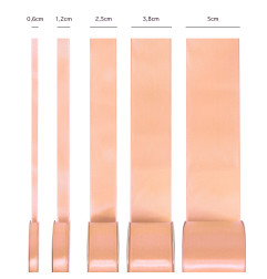 Satin ribbon salmon 38mm, 23m