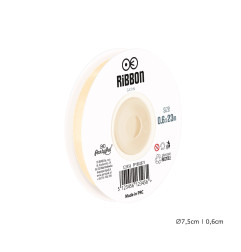 Satin ribbon cream 6mm, 23m