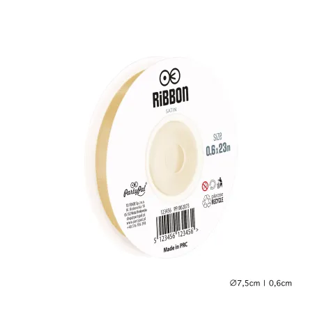 Satin ribbon gold 6mm, 23m