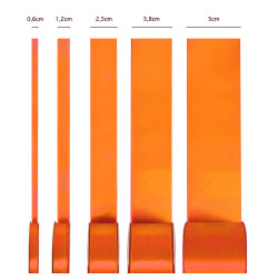 Satin ribbon neon orange 38mm, 23m