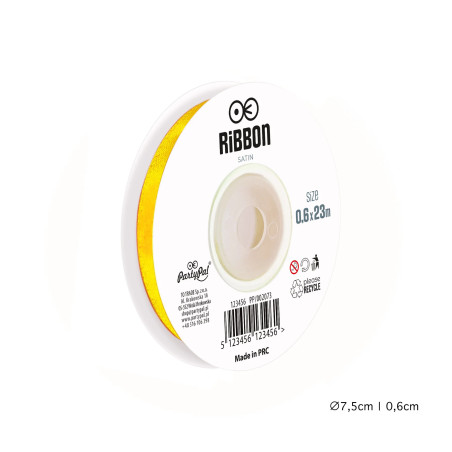 Satīna lente medus 6mm, 23m