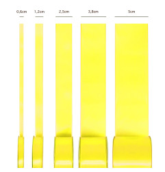 Satin ribbon yellow 38mm, 23m
