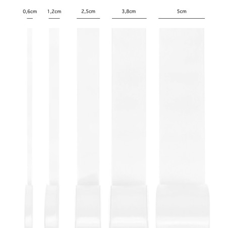 Satin ribbon white 38mm, 23m