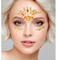 Face jewels - Diamonds yellow
