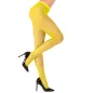 Neon yellow fluorescent fishnet tights, standard size, women's costume and party accessory