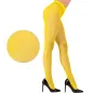 Neon yellow fluorescent fishnet tights, standard size, women's costume and party accessory