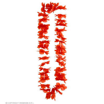 Hawaiian flower lei red