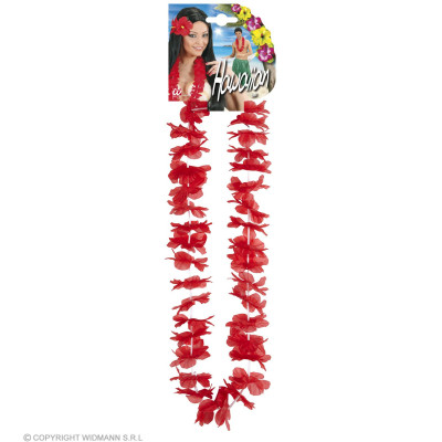 Hawaiian flower lei red