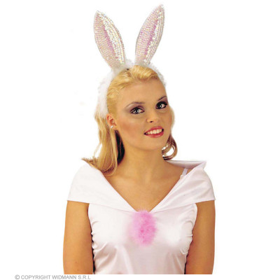 Bunny ears with pink sequins