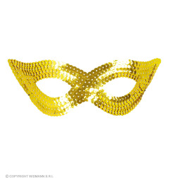 Eye mask gold with sequins