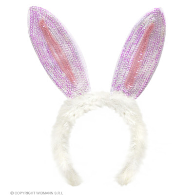 Bunny ears with pink sequins