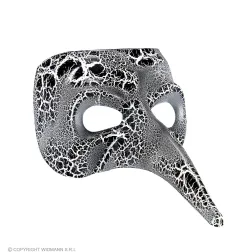 Venetian mask black and white with nose