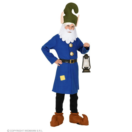 Dwarf costume blue, 104-140 cm