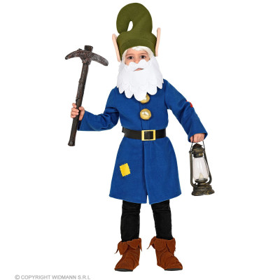 Dwarf costume blue, 104-140 cm