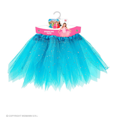 Tutu tulle skirt blue, 30 cm