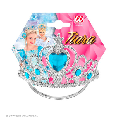 Silver tiara with turquoise stones