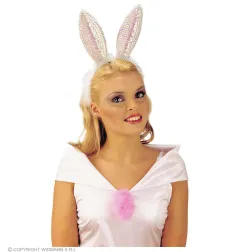 Bunny ears with pink sequins