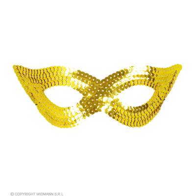 Eye mask gold with sequins