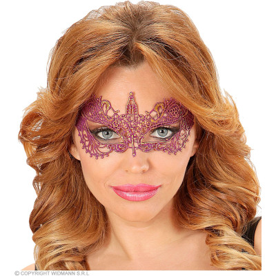 Venetian lace eye mask purple