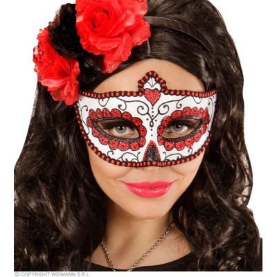 Day of the dead mask red