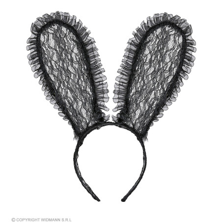 Bunny ears black lace