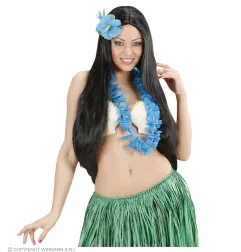 Hawaiian flower lei light blue