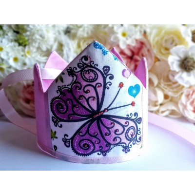 Fabric crown Butterfly