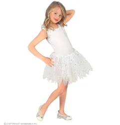 Tutu tulle skirt white, 30 cm