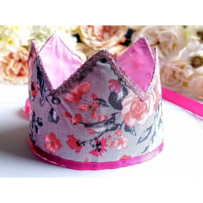 Fabric crown Rose