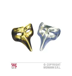 Venetian face mask silver / gold