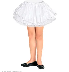 Satin Tutu Skirt for Girls, White