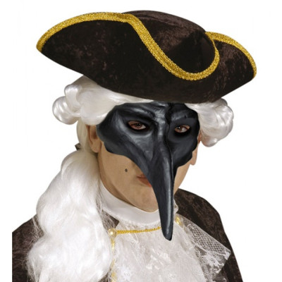 Venetian mask with nose black