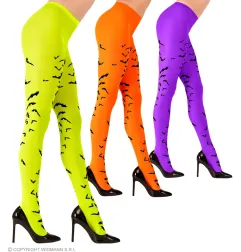 Tights women's 40 den violet with bats